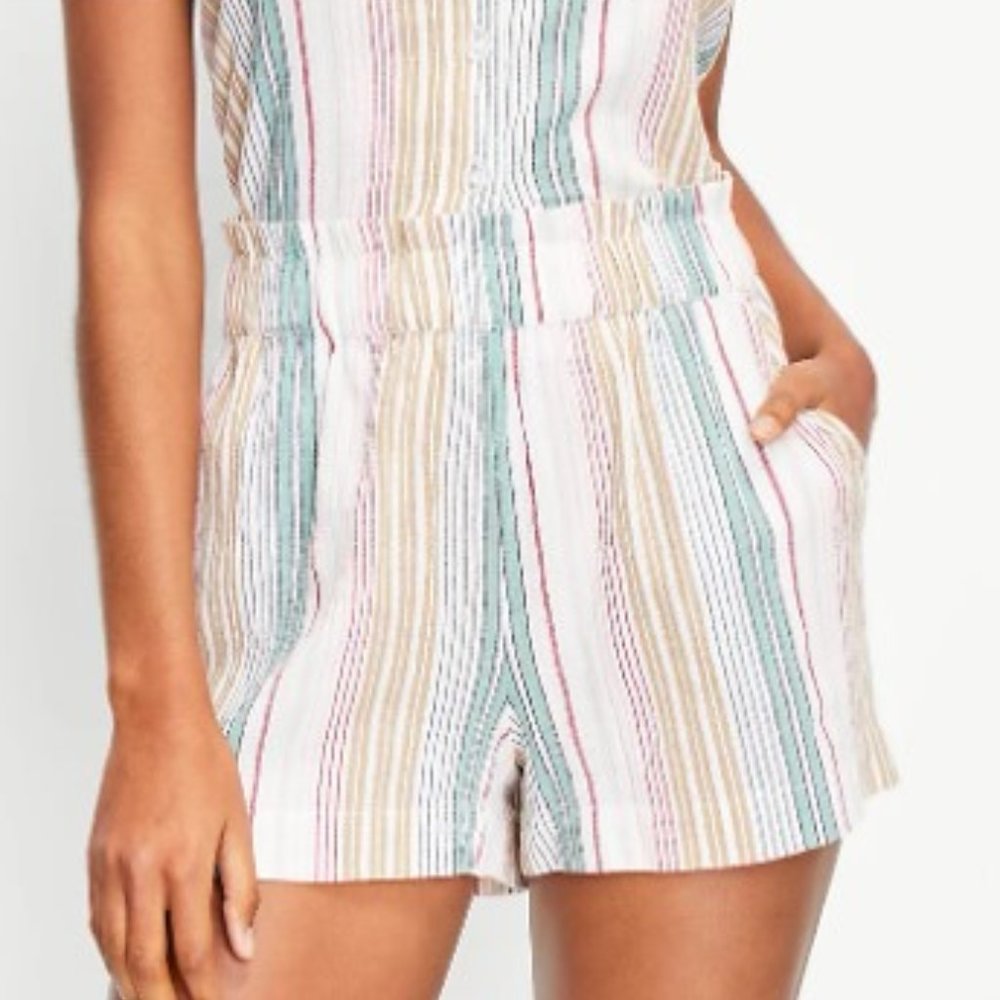 NWT LOFT Beach Striped Shorts, XXS
